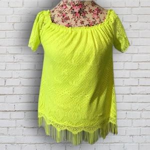 NWT Lilly Pulitzer Marble Lace Off Shoulder Top S